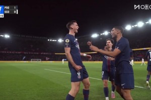 大巴黎打破僵局！杜埃传中被挡出，法比安禁区内打门得手！